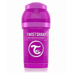 Бутылочка Twistshake 180 мл Антиколиковая (с 0 мес) фиолетовая