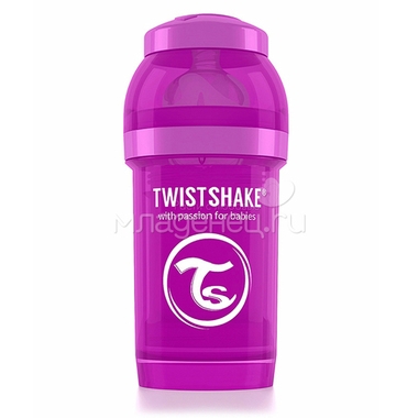 Бутылочка Twistshake 180 мл Антиколиковая (с 0 мес) фиолетовая 0