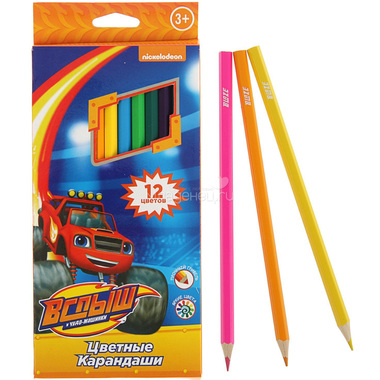 Цветные карандаши Вспыш 12 цветов 0