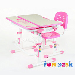 Набор мебели FunDesk Lavoro парта и стул Pink