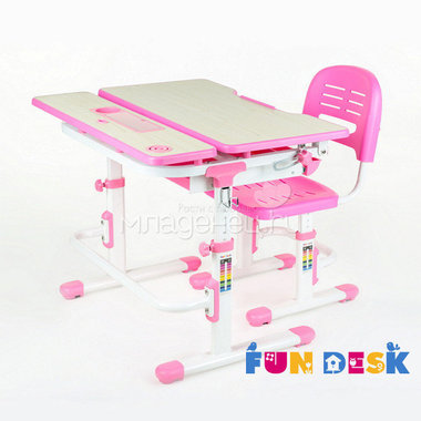 Набор мебели FunDesk Lavoro парта и стул Pink 1