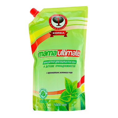 Средство для мытья посуды Lion Mama Ultimate Зеленый чай 1000 мл запасной блок 0