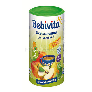 Чай детский Bebivita быстрорастворимый 200 гр Освежающий (с 5 мес) 0