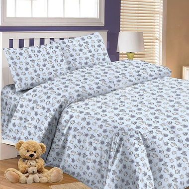Комплект постельного белья детский Letto в кроватку с простыней на резинке BGR-65 0