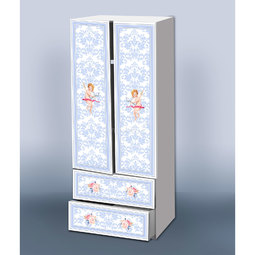 Шкаф Кроватка5 с ящиками Романтические ангелочки