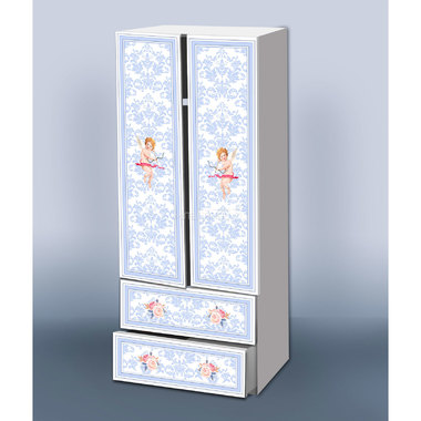 Шкаф Кроватка5 с ящиками Романтические ангелочки 0