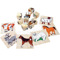 Кубики Томик Домашние животные (9 кубиков)