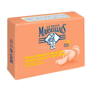 Мыло Le Petit Marseillais 90 г Белый персик и нектарин 90 гр (экстрамягкое) 0