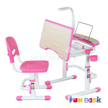 Набор мебели FunDesk Colore парта и стул Pink 2