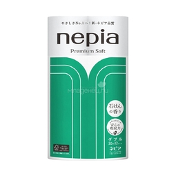 Туалетная бумага Nepia Premium Soft (2 сл) с ароматом мыла 12 рулонов