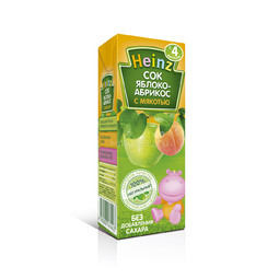 Сок Heinz 200 мл Яблочно-абрикосовый с мякотью (с 5 мес)
