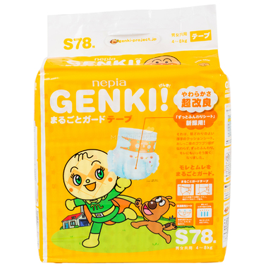 Подгузники Genki 4-8 кг (78 шт) Размер S 1