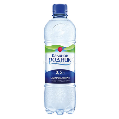 Вода Калинов Родник минеральная природная Газированная 0,5 л (пластик) 0