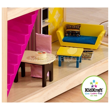 Кукольный домик KidKraft Самый роскошный So Chic, 45 предметов мебели, на колесиках 3