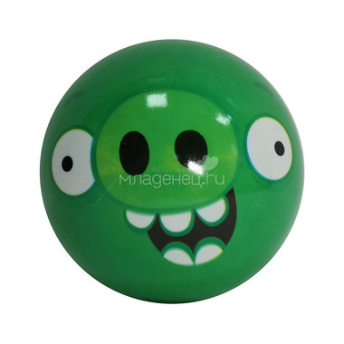 Мяч 1toy Angry Birds Зеленая свинка 0