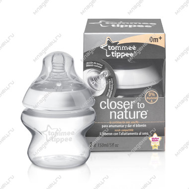 Бутылочки Tommee tippee Closer to nature 150 мл 1 шт (с 0 мес) 0