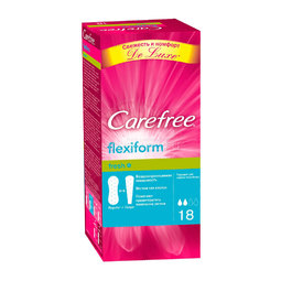 Прокладки гигиенические Carefree FlexiForm Fresh ежедневные ароматизированные 18 шт