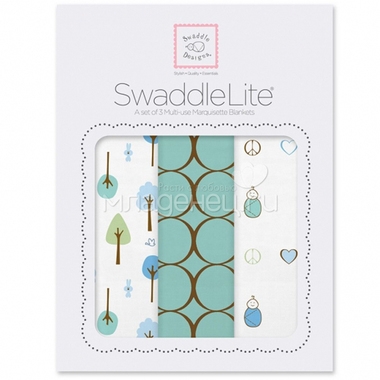 Набор пеленок SwaddleDesigns SwaddleLite Cute & Calm Sea Crystal 0