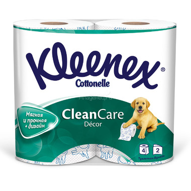 Туалетная бумага Kleenex dekor (2 слоя) 4 шт 0