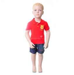 Комплект одежды Дисней Винни Пух футболка-поло и шорты, для мальчика, красный 