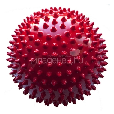 Мяч ежик МалышОК 6,5 см (в пакете) Красный 0