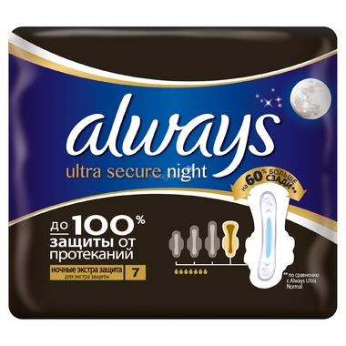 Прокладки гигиенические Always Ultra Aroma Night экстра защита Single 7шт 0