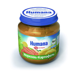Пюре Humana овощное 125 гр Морковь  картофелем (с 5 мес)