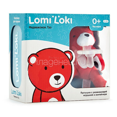 Пустышка Lomi Loki с развивающей игрушкой Медвежонок Тэо 3
