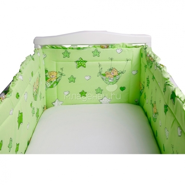 Бортик Bambola в кроватку Гамачки Зеленый 0