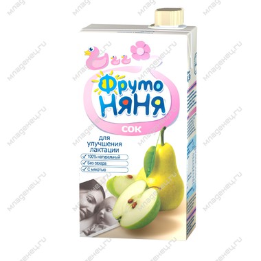 Сок для кормящих мам Фрутоняня яблоко - груша (500 мл) 0