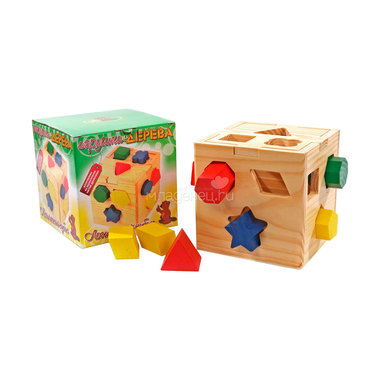 Логический кубик Деревянные игрушки Развивающий 0