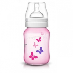 Набор Philips Avent для новорожденных Для девочки (бутылочка, соска, пустышка, чашка-поильник, игрушка) с 0 мес