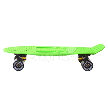 Скейтборд Y-SCOO Skateboard Fishbone с ручкой 22" винил 56,6х15 с сумкой Green/Black 2
