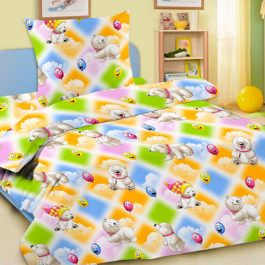 Комплект постельного белья детский Letto в кроватку с простыней на резинке BGR-08 0