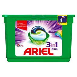 Капсулы для стирки Ariel 3 в 1 PODS Color 15 х 28,8 гр