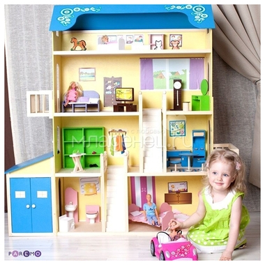 Кукольный домик PAREMO Лира: 28 предметов мебели, 2 лестницы, гараж 5