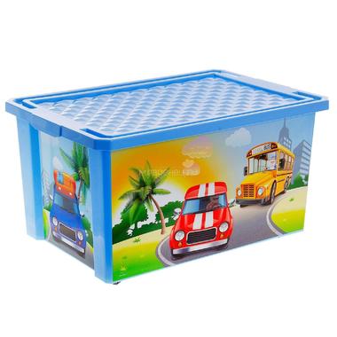 Ящик для хранения игрушек Little Angel X-Box Sity Cars 57л 0