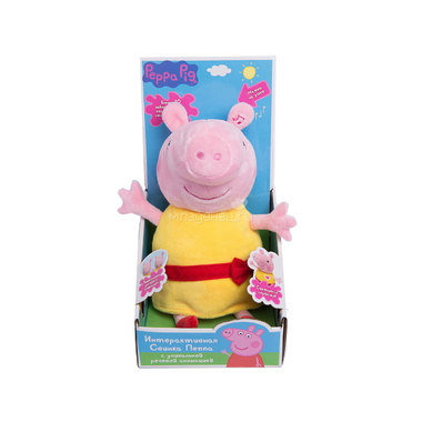 Мягкая игрушка Peppa Pig Пеппа интерактивная (речь, свет и звук) 30 см. 0