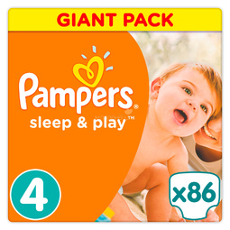 Подгузники Pampers Sleep&amp;Play Maxi 8-14 кг (86 шт) Размер 4