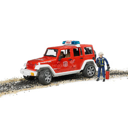 Внедорожник Bruder Jeep Wrangler Unlimited Rubicon Пожарная с фигуркой