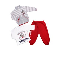 Комплект одежды Estella для мальчика, брюки, толстовка, кофта, цвет - Бордо 
