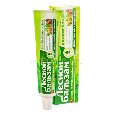 Зубная паста Лесной бальзам Профилактическая с экстрактами коры дуба и пихты на отваре трав, 75мл 0