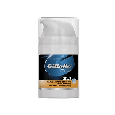 Бальзам после бритья Gillette Pro 3 в 1 мгновенное увлажнение (SPF+15) 50 мл 1