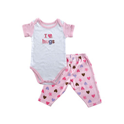 Комплект Hudson Baby Боди короткий рукав и штанишки Пирожное, 2 пр.. для девочки, цвет розовый 