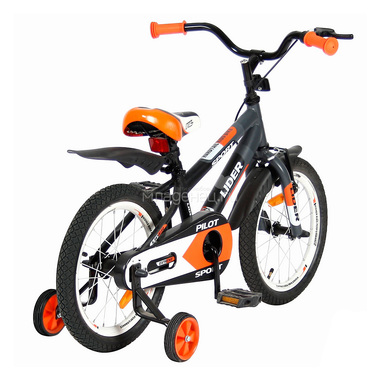 Велосипед двухколесный Velolider 16" Lider Pilot LP16HO MATT Черный/Оранжевый 2