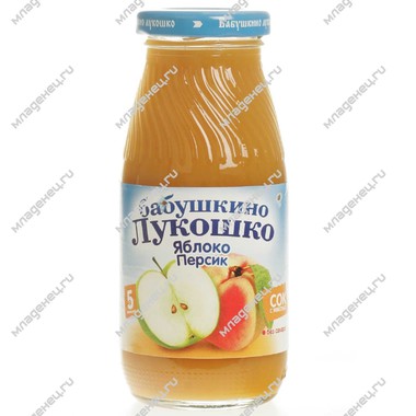 Сок Бабушкино лукошко 200 мл Яблочно-персиковый с мякотью (с 5 мес.) 0