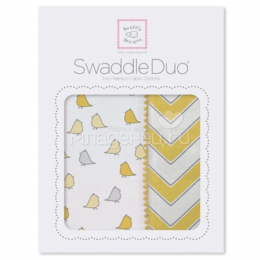 Набор пеленок SwaddleDesigns Swaddle Duo Y Chickies/Chevron 0