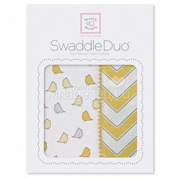 Набор пеленок SwaddleDesigns Swaddle Duo Y Chickies/Chevron
