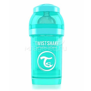Бутылочка Twistshake 180 мл Антиколиковая (с 0 мес) бирюзовая 0