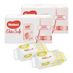 Набор Huggies № 6 Элитная защита и мягкость для малышей (12-22 кг)